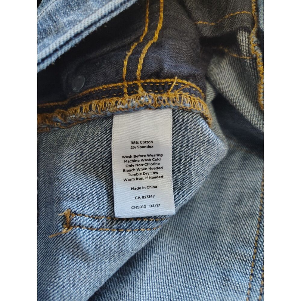 Talbots Flawless Five Pocket Crop Jeans Sz 12 Raw Hem Stretch Blue Denim Capri - Picture 6 of 6